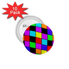 Colorful Cubes  1 75  Buttons (10 Pack) by Valentinaart