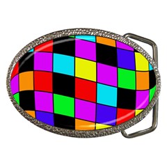 Colorful Cubes  Belt Buckles