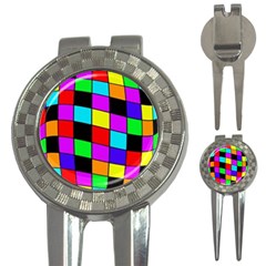 Colorful Cubes  3-in-1 Golf Divots