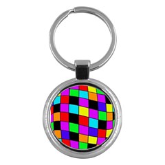 Colorful Cubes  Key Chains (round)  by Valentinaart