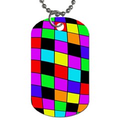 Colorful Cubes  Dog Tag (one Side)