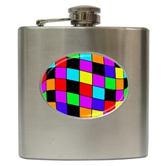 Colorful Cubes  Hip Flask (6 Oz)