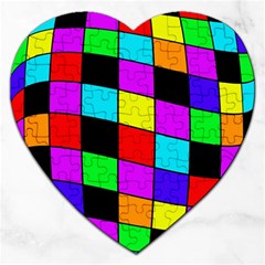 Colorful Cubes  Jigsaw Puzzle (heart)