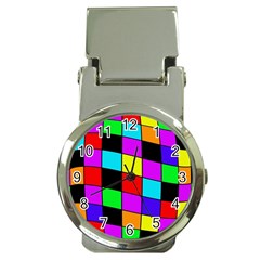 Colorful Cubes  Money Clip Watches