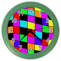 Colorful Cubes  Color Wall Clocks