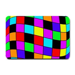 Colorful Cubes  Small Doormat 