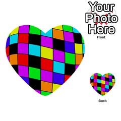 Colorful Cubes  Multi-purpose Cards (heart)  by Valentinaart