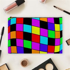 Colorful Cubes  Cosmetic Bag (large)  by Valentinaart