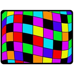 Colorful Cubes  Fleece Blanket (large) 