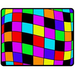 Colorful Cubes  Fleece Blanket (medium) 