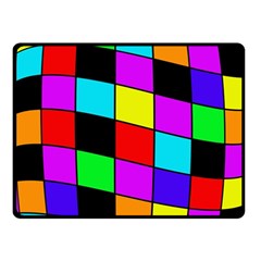 Colorful Cubes  Fleece Blanket (small)