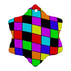 Colorful Cubes  Ornament (snowflake) 