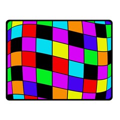 Colorful Cubes  Double Sided Fleece Blanket (small) 