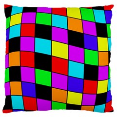 Colorful Cubes  Large Flano Cushion Case (two Sides)