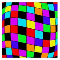 Colorful Cubes  Large Satin Scarf (square)