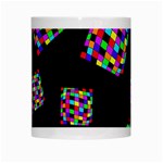 Flying  colorful cubes White Mugs Center