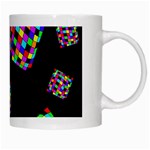 Flying  colorful cubes White Mugs Right