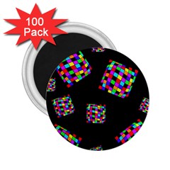 Flying  Colorful Cubes 2 25  Magnets (100 Pack) 