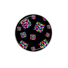 Flying  Colorful Cubes Hat Clip Ball Marker by Valentinaart