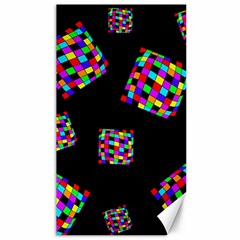 Flying  Colorful Cubes Canvas 40  X 72  