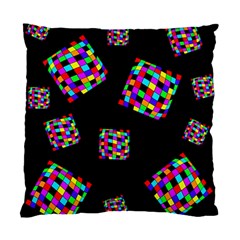 Flying  Colorful Cubes Standard Cushion Case (one Side) by Valentinaart