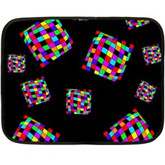 Flying  Colorful Cubes Fleece Blanket (mini)