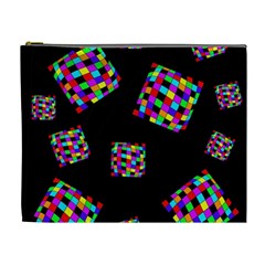 Flying  Colorful Cubes Cosmetic Bag (xl)