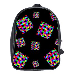 Flying  Colorful Cubes School Bags(large) 