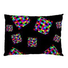 Flying  Colorful Cubes Pillow Case (two Sides)