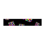 Flying  colorful cubes Flano Scarf (Mini) Front