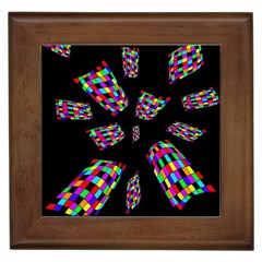 Colorful Abstraction Framed Tiles by Valentinaart