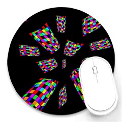 Colorful Abstraction Round Mousepads by Valentinaart