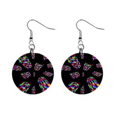 Colorful Abstraction Mini Button Earrings by Valentinaart