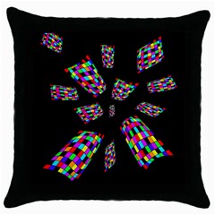 Colorful Abstraction Throw Pillow Case (black)