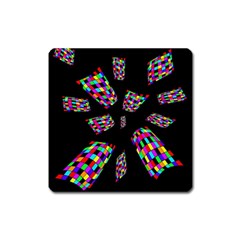 Colorful Abstraction Square Magnet by Valentinaart