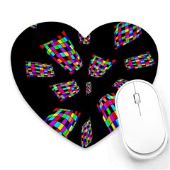 Colorful Abstraction Heart Mousepads