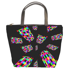 Colorful Abstraction Bucket Bags by Valentinaart