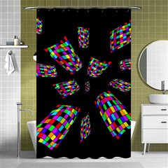 Colorful Abstraction Shower Curtain 48  X 72  (small) 