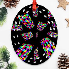 Colorful Abstraction Ornament (oval Filigree) 