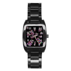 Colorful Abstraction Stainless Steel Barrel Watch