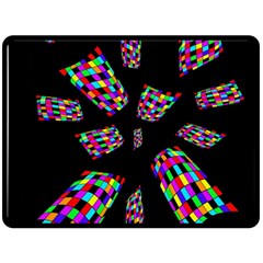 Colorful Abstraction Double Sided Fleece Blanket (large) 