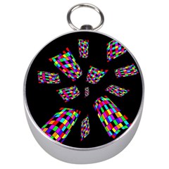 Colorful Abstraction Silver Compasses by Valentinaart