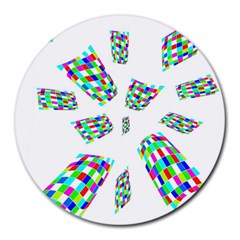 Colorful Abstraction Round Mousepads