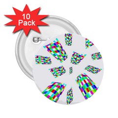 Colorful Abstraction 2 25  Buttons (10 Pack) 