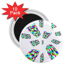 Colorful Abstraction 2 25  Magnets (10 Pack) 