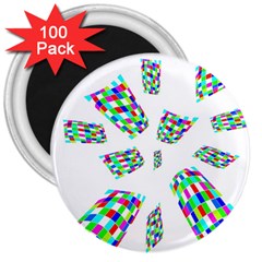 Colorful Abstraction 3  Magnets (100 Pack) by Valentinaart