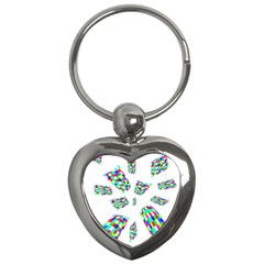 Colorful Abstraction Key Chains (heart) 