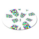 Colorful abstraction Oval Magnet Front