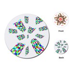 Colorful abstraction Playing Cards (Round)  Front