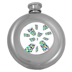 Colorful Abstraction Round Hip Flask (5 Oz)